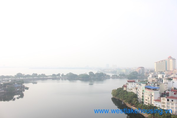 Modern apartment with lake view for rent in Truc Bach area, Ba Dinh, Hanoi
